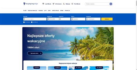 Przetestuj usługi internetowej witryny www.Turystycznyninja.pl i organizuj perfekcyjny urlopowy wypoczynek. 2022